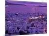 Mykonos Town at Night, Mykonos, Greece-Walter Bibikow-Mounted Photographic Print
