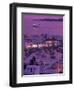 Mykonos Town at Night, Mykonos, Greece-Walter Bibikow-Framed Photographic Print