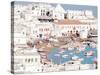 Mykonos Town at Sunset, Mykonos, Greece-Walter Bibikow-Stretched Canvas