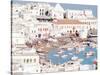 Mykonos Town at Sunset, Mykonos, Greece-Walter Bibikow-Stretched Canvas
