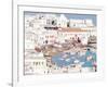 Mykonos Town at Sunset, Mykonos, Greece-Walter Bibikow-Framed Photographic Print