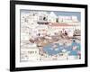 Mykonos Town at Sunset, Mykonos, Greece-Walter Bibikow-Framed Photographic Print