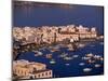 Mykonos Town at Sunset, Mykonos, Greece-Walter Bibikow-Mounted Photographic Print