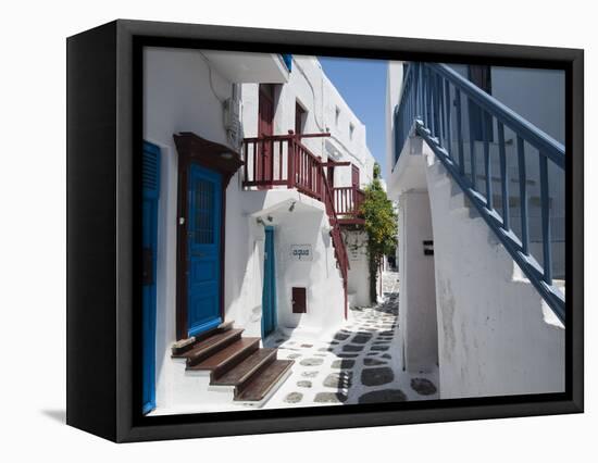 Mykonos Town, Chora, Mykonos, Cyclades, Greek Islands, Greece, Europe-Sergio Pitamitz-Framed Stretched Canvas