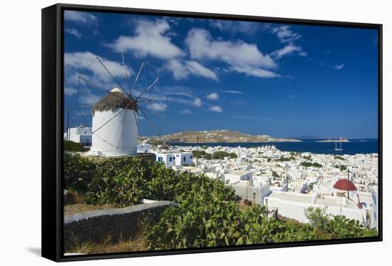 Mykonos-Town, Mykonos, Cyclades, Greece-Katja Kreder-Framed Stretched Canvas