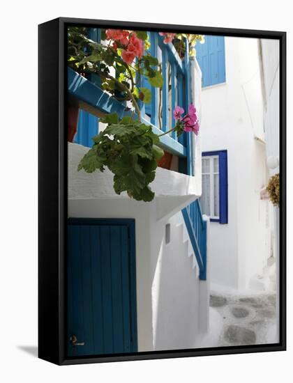 Mykonos Town, Mykonos, Cyclades Islands, Greek Islands, Greece, Europe-Hans Peter Merten-Framed Stretched Canvas
