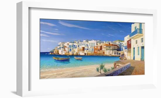 Mykonos-Adriano Galasso-Framed Art Print