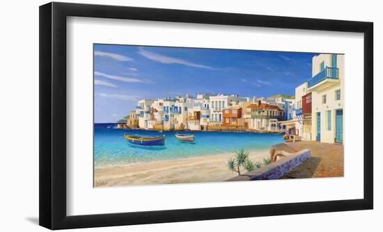 Mykonos-Adriano Galasso-Framed Art Print