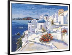 Mykonos-Luigi Florio-Framed Art Print