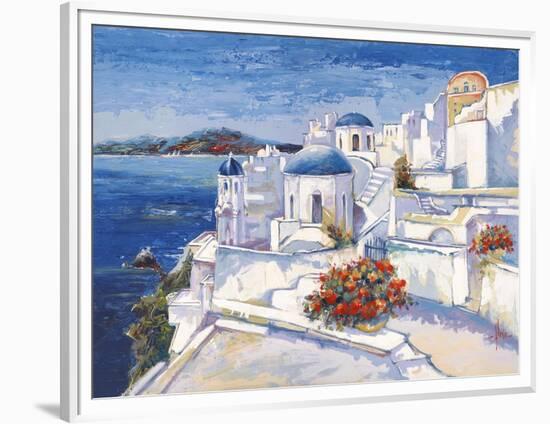 Mykonos-Luigi Florio-Framed Art Print