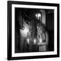 Mylène Demongeot by Candlelight, October 1965-DR-Framed Photographic Print