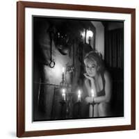 Mylène Demongeot by Candlelight, October 1965-DR-Framed Photographic Print