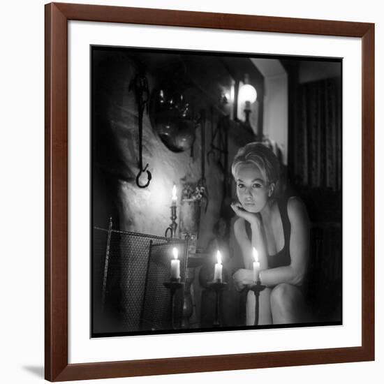 Mylène Demongeot by Candlelight, October 1965-DR-Framed Photographic Print