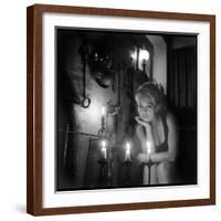 Mylène Demongeot by Candlelight, October 1965-DR-Framed Photographic Print