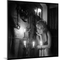 Mylène Demongeot by Candlelight, October 1965-DR-Mounted Photographic Print