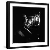 Mylène Demongeot Watching Herself in a Mirror, October 1965-DR-Framed Photographic Print
