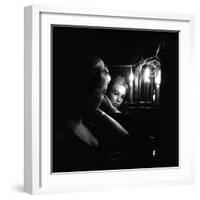 Mylène Demongeot Watching Herself in a Mirror, October 1965-DR-Framed Photographic Print