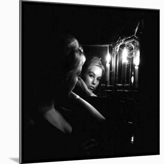 Mylène Demongeot Watching Herself in a Mirror, October 1965-DR-Mounted Photographic Print