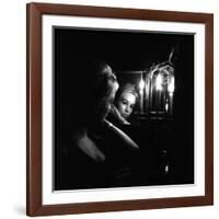 Mylène Demongeot Watching Herself in a Mirror, October 1965-DR-Framed Photographic Print