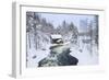 Myllykoski Rapids and Old Mill in Juuma, Oulankajoki National Park, Kuusamo, Finland-Peter Adams-Framed Photographic Print