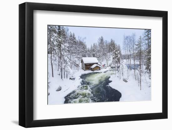 Myllykoski Rapids and Old Mill in Juuma, Oulankajoki National Park, Kuusamo, Finland-Peter Adams-Framed Photographic Print