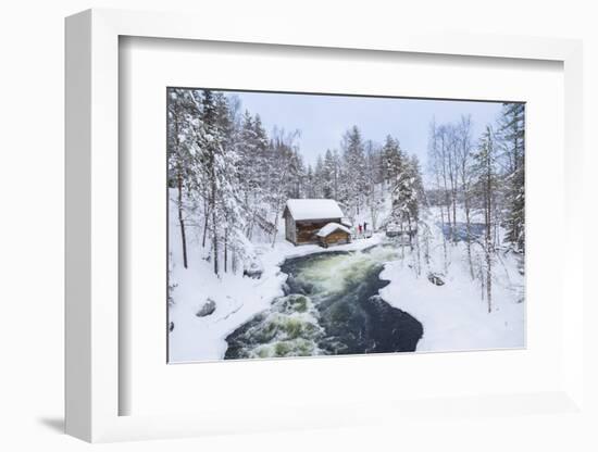 Myllykoski Rapids and Old Mill in Juuma, Oulankajoki National Park, Kuusamo, Finland-Peter Adams-Framed Photographic Print