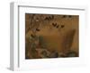 Mynah Birds Gathering in a Tree by a Stream. from an Album of Bird Paintings-Gao Qipei-Framed Premium Giclee Print