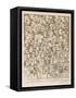 Myriad of Faces Looking in Different Directions: Characters and Caricatures-William Hogarth-Framed Stretched Canvas