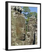 Myriad Stone Heads Typifying Cambodia in the Bayon Temple, Angkor, Siem Reap, Cambodia-Gavin Hellier-Framed Photographic Print
