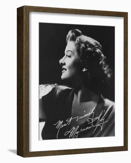 Myrna Loy (1905-199), American Actress, C1930S-null-Framed Photographic Print