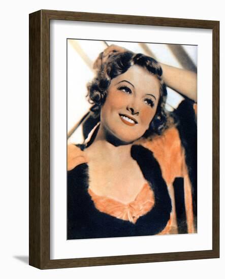 Myrna Loy, American Actress, 1934-1935-null-Framed Giclee Print