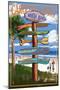 Myrtle Beach, SC - Destination Signs-Lantern Press-Mounted Art Print