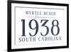 Myrtle Beach, South Carolina - Established Date (Blue)-Lantern Press-Framed Art Print