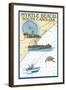 Myrtle Beach, South Carolina - Nautical Chart-Lantern Press-Framed Art Print