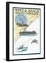 Myrtle Beach, South Carolina - Nautical Chart-Lantern Press-Framed Art Print