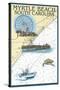 Myrtle Beach, South Carolina - Nautical Chart-Lantern Press-Stretched Canvas