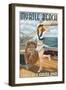 Myrtle Beach, South Carolina - Pinup Girl Sailor-Lantern Press-Framed Art Print