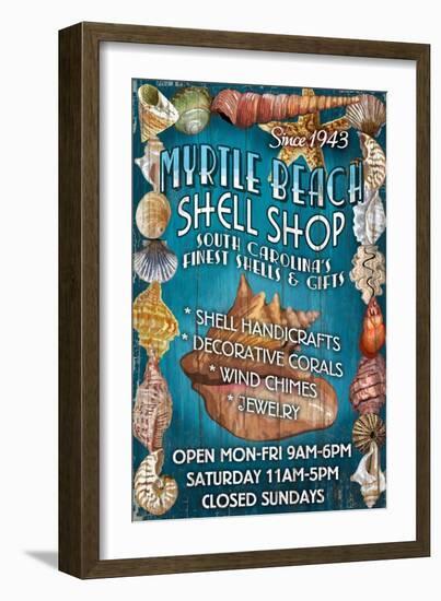 Myrtle Beach, South Carolina - Shell Shop-Lantern Press-Framed Art Print