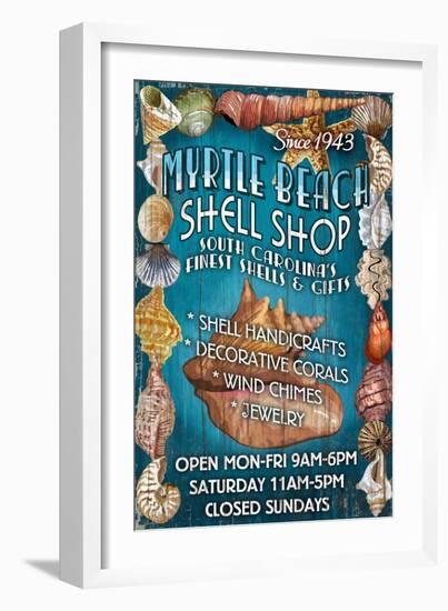 Myrtle Beach, South Carolina - Shell Shop-Lantern Press-Framed Art Print