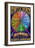 Myrtle Beach, South Carolina - Skywheel-Lantern Press-Framed Art Print