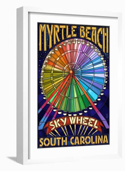 Myrtle Beach, South Carolina - Skywheel-Lantern Press-Framed Art Print
