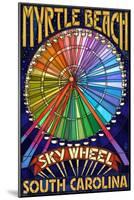 Myrtle Beach, South Carolina - Skywheel-Lantern Press-Mounted Art Print