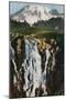 'Myrtle Falls and Mount Rainier', c1916-Asahel Curtis-Mounted Premium Photographic Print