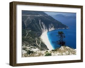 Myrtos Bay and Beach, Kefalonia, Ionian Islands, Greek Islands, Greece-Michael Short-Framed Photographic Print