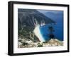 Myrtos Bay and Beach, Kefalonia, Ionian Islands, Greek Islands, Greece-Michael Short-Framed Photographic Print