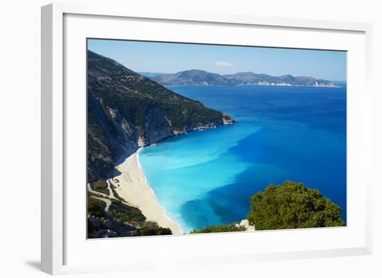 Myrtos Beach, Cephalonia, Ionian Islands, Greek Islands, Greece, Europe-Tuul-Framed Photographic Print