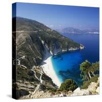 Myrtos Beach, North-West Coast, Kefalonia, Ionian Islands, Greek Islands, Greece-Stuart Black-Stretched Canvas