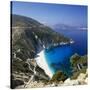 Myrtos Beach, North-West Coast, Kefalonia, Ionian Islands, Greek Islands, Greece-Stuart Black-Stretched Canvas