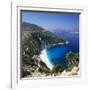 Myrtos Beach, North-West Coast, Kefalonia, Ionian Islands, Greek Islands, Greece-Stuart Black-Framed Premium Photographic Print