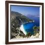 Myrtos Beach, North-West Coast, Kefalonia, Ionian Islands, Greek Islands, Greece-Stuart Black-Framed Premium Photographic Print